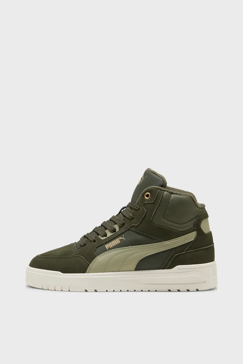 Оливкові замшеві хайтопи Shuffle Downtown Mid Sneakers Unisex 3