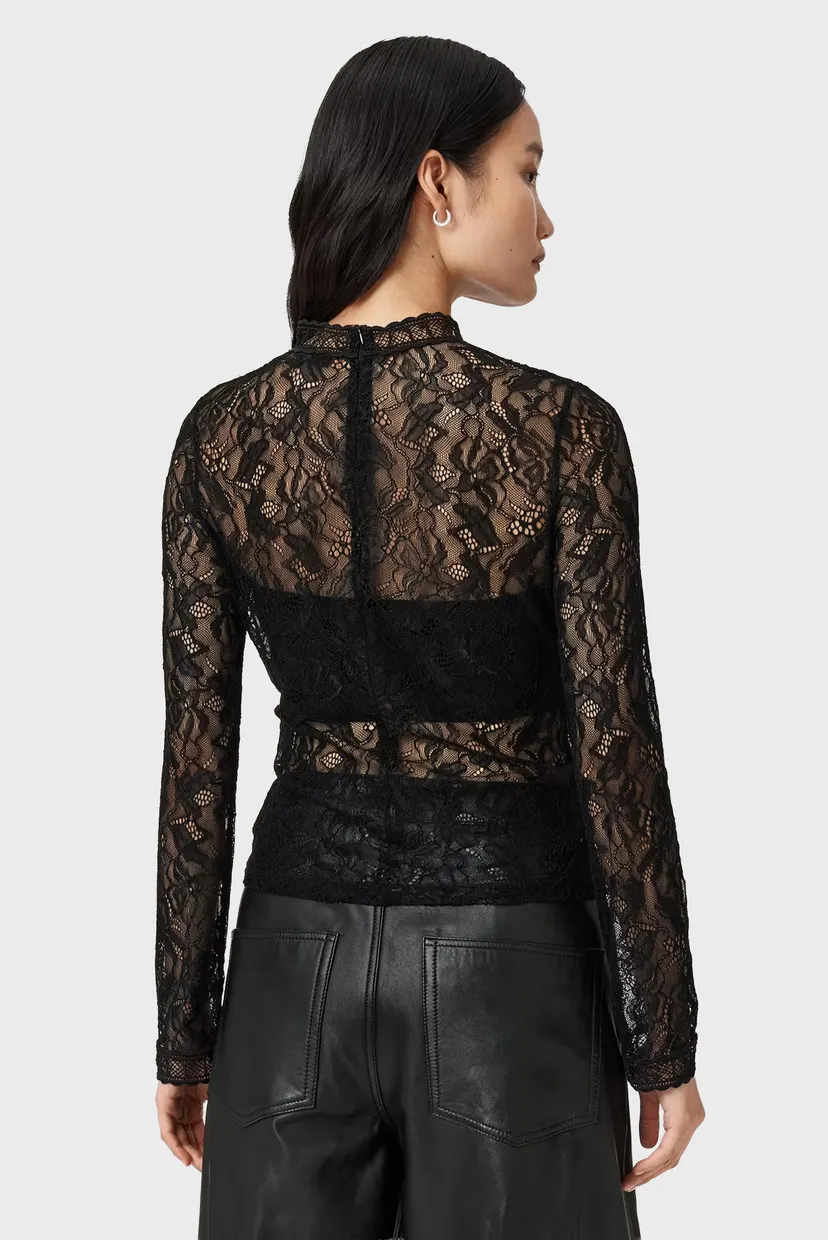 Женский черный топ ARIA LACE 3