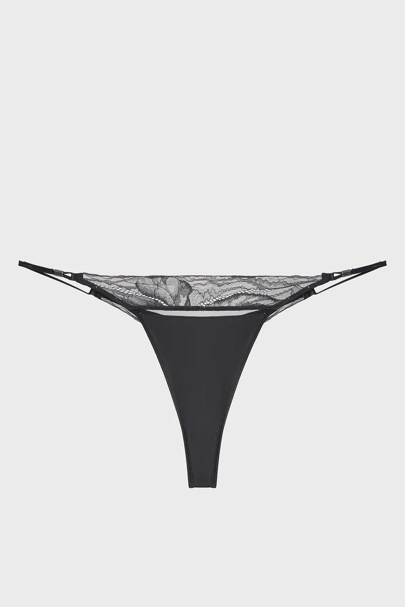 Жіночі чорні трусики THONG 8