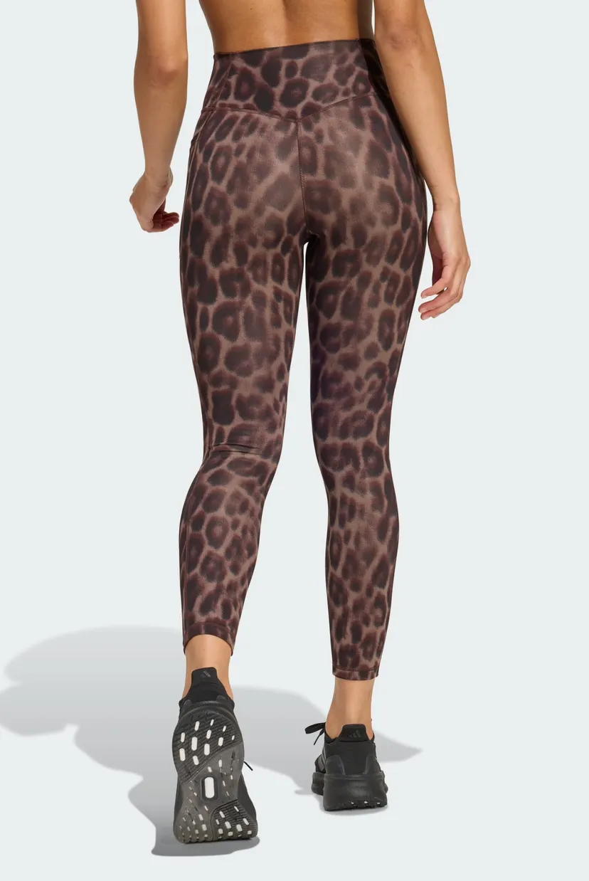 Жіночі коричневі тайтси з візерунком  Optime Essentials Workout Leopard 7/8 3