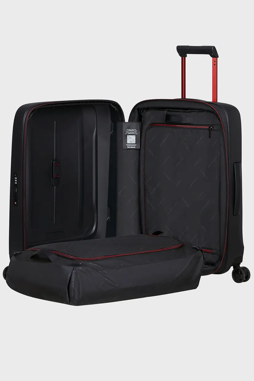 Чорна валіза 55 см ESSENS CHARCOAL/RED 4