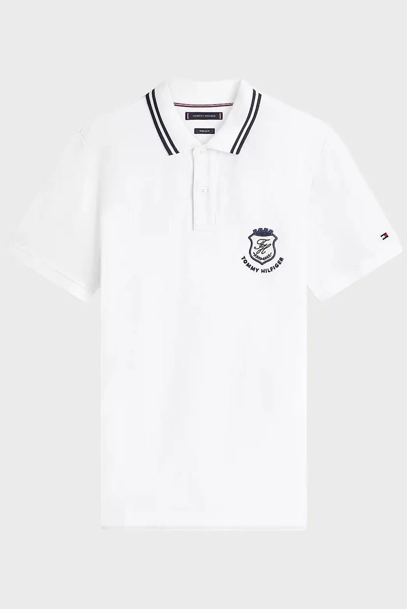 Чоловіче біле поло PIQUE BADGE 5