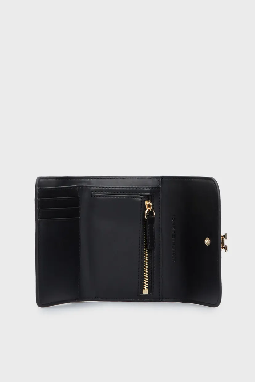 Жіночий чорний гаманець TH HERITAGE MED FLAP 2