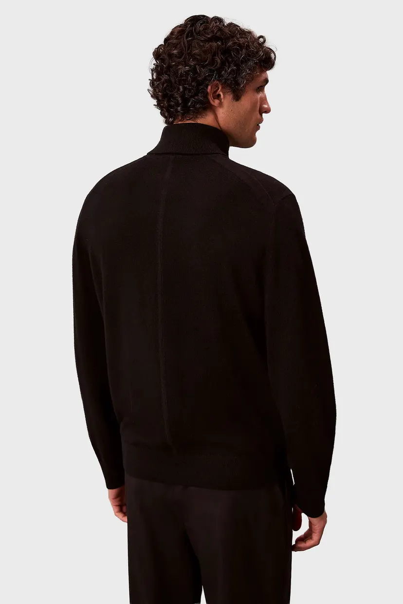 Мужской черный шерстяной гольф LS MERINO 3
