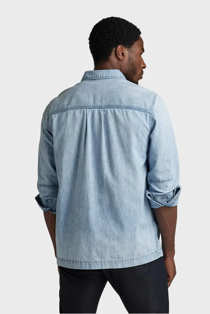 Чоловіча блакитна джинсова сорочка 1-pocket Regular Denim 3