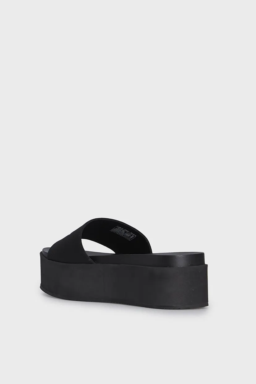 Женские черные слайдеры FLATFORM SANDAL MONOGRAM 5