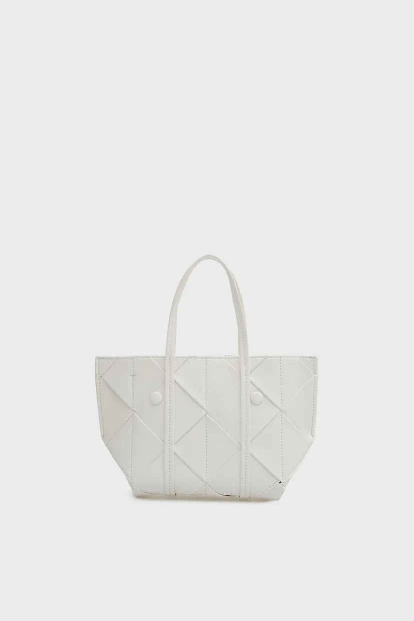 Женская белая сумка WOVEN MINI TOTE CROSSBODY 4