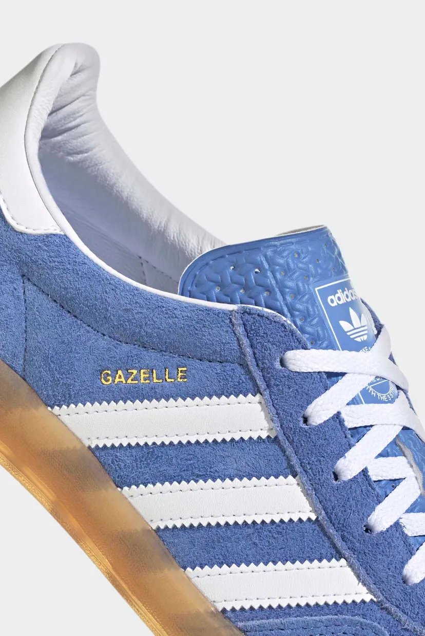 Жіночі сині замшеві снікерси Gazelle Indoor 8