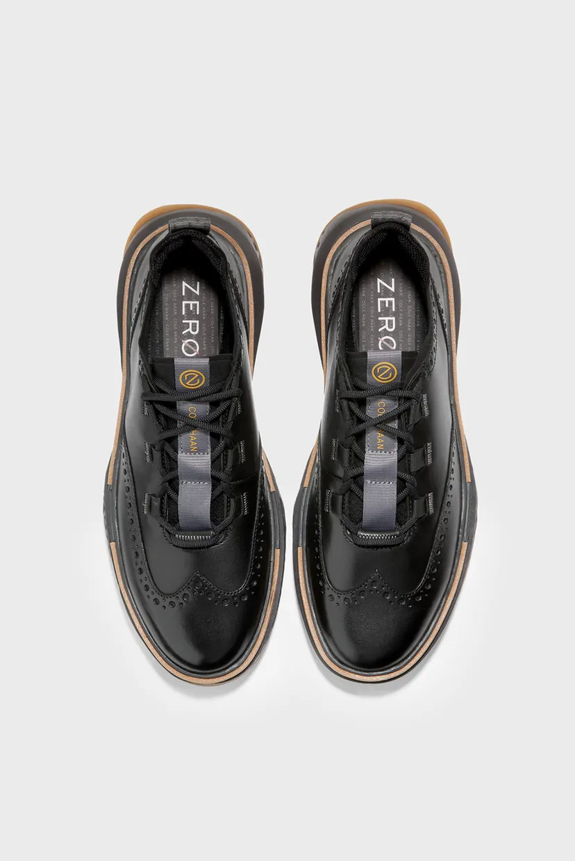 Чоловічі чорні шкіряні оксфорди 5.ZERØGRAND Wingtip Oxford Cole