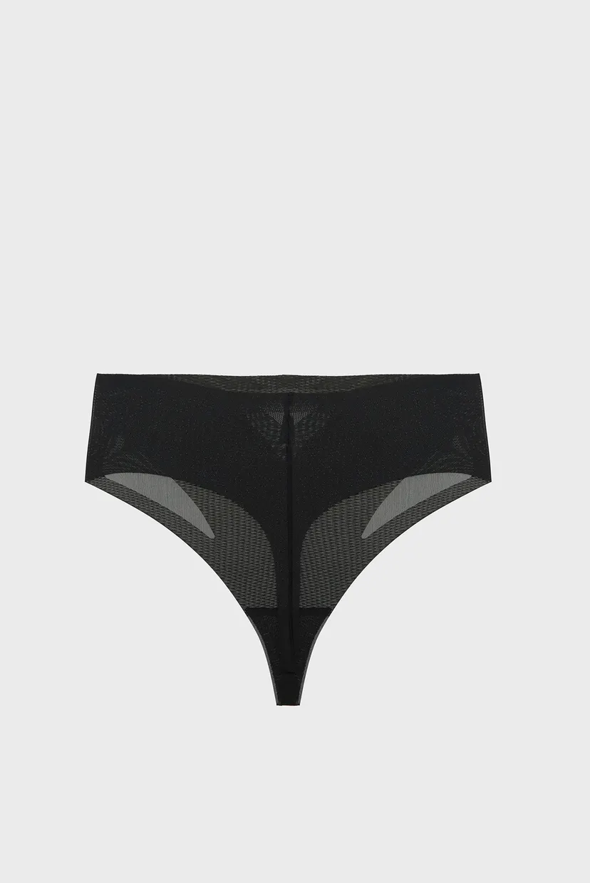 Жіночі чорні трусики SCULPTED FIRM MESH THONG 8
