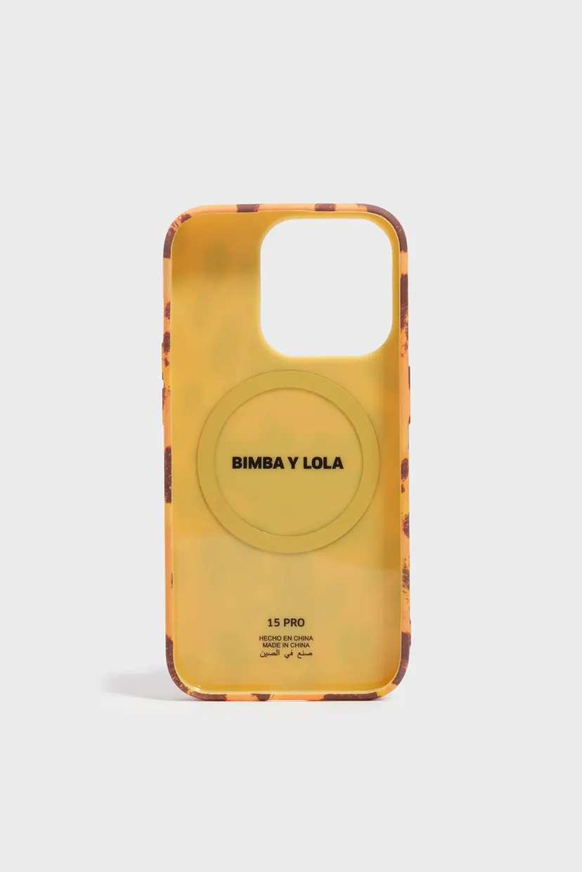Жіночий помаранчевий чохол з візерунком для iPhone 15 Pro 3