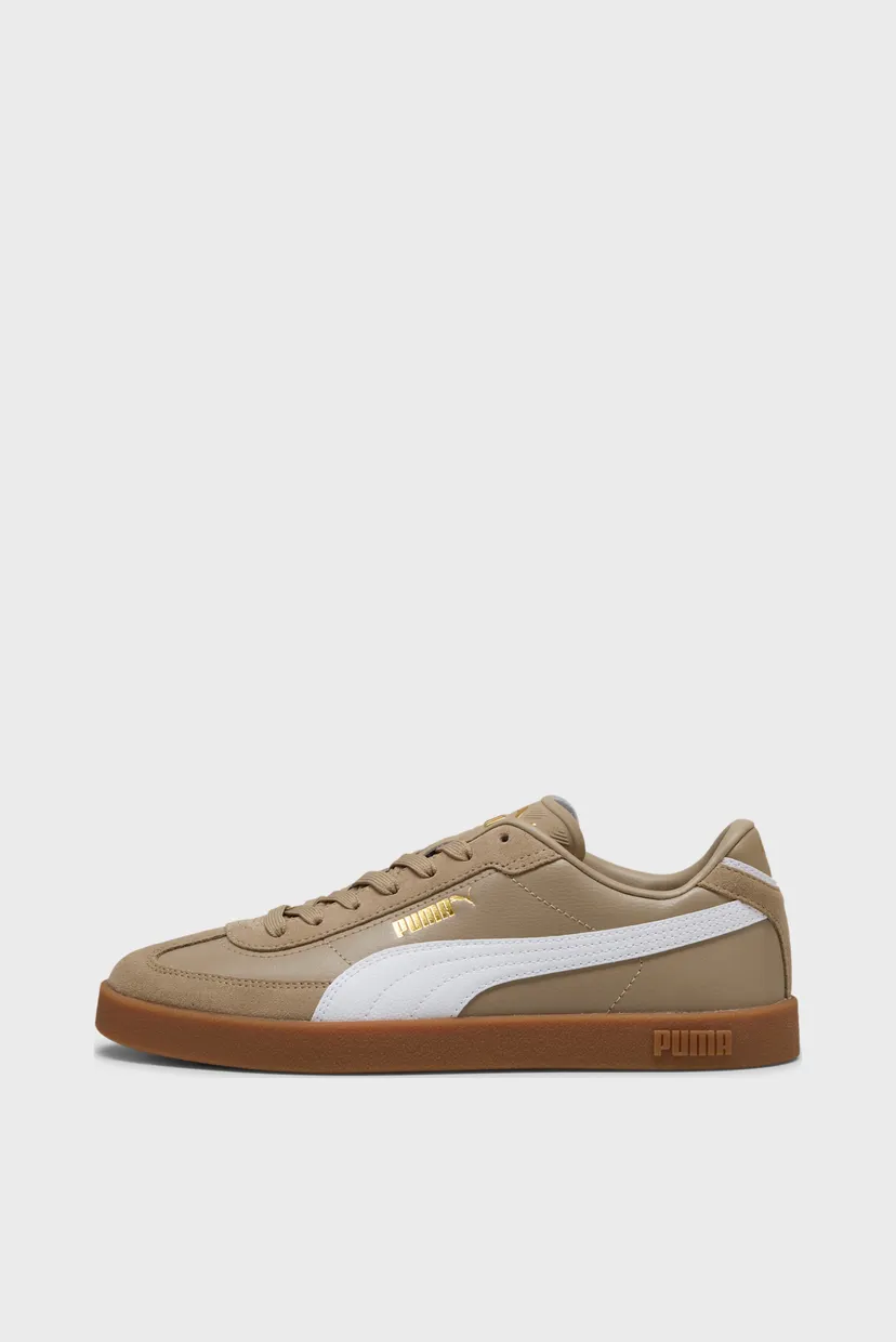 Бежевые кожаные сникерсы PUMA Club II Era Sneakers Unisex 3