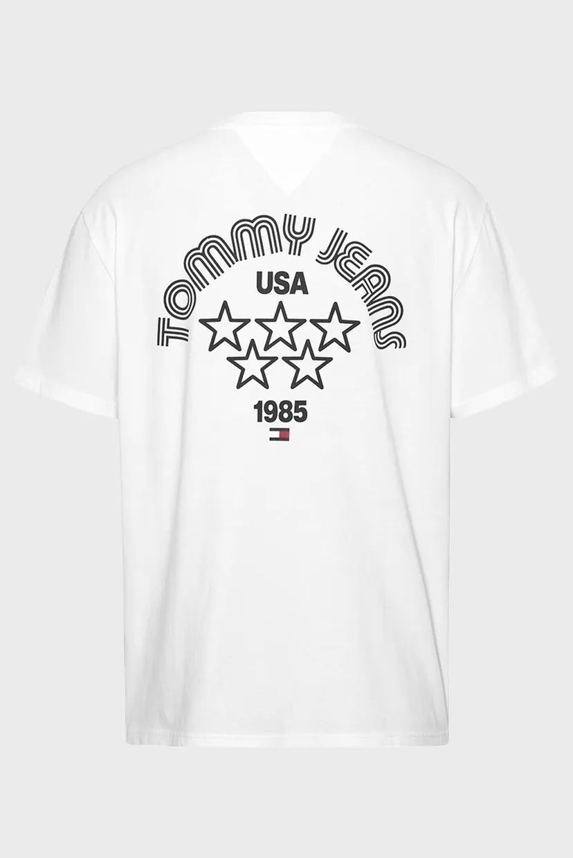 Чоловіча біла футболка TJM REG TOMMY STAR DNA TWIST TEE 6