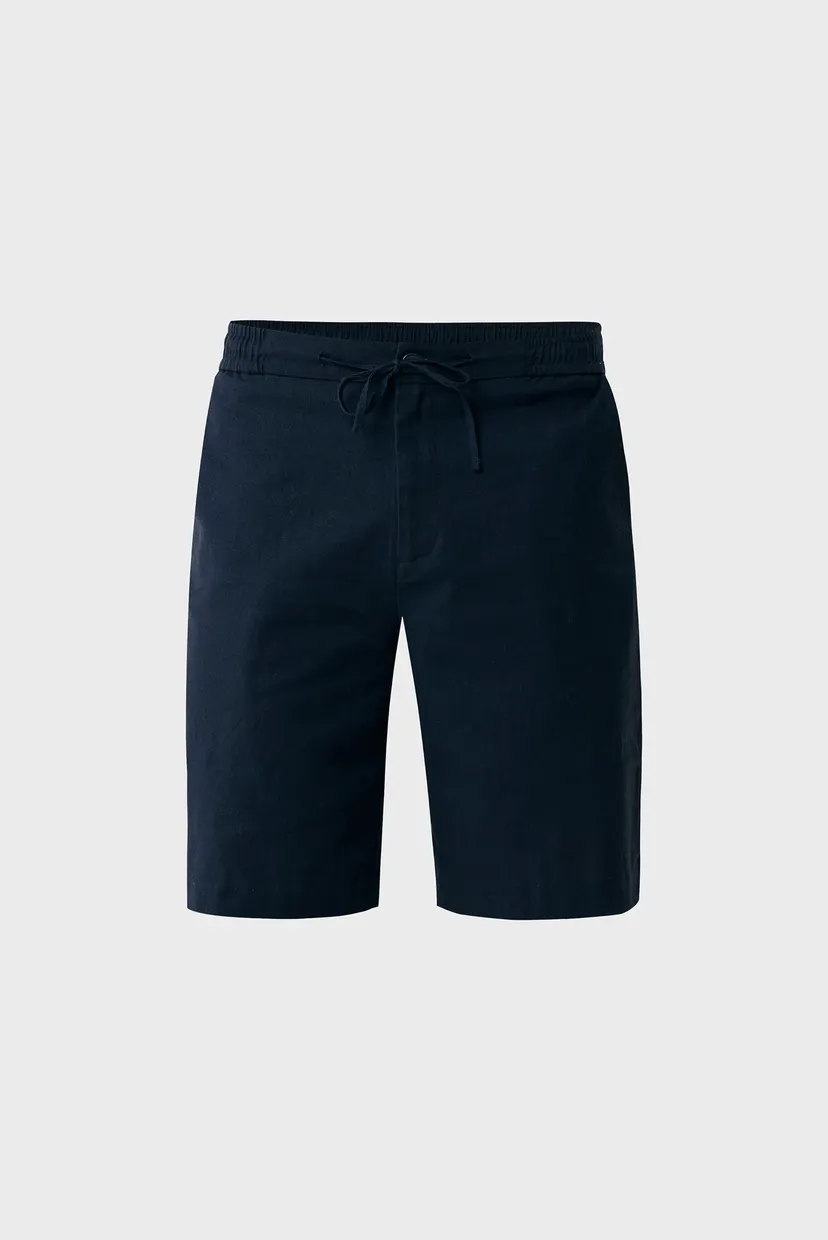 Чоловічі темно-сині лляні шорти DANIEL Basic linen shorts 5
