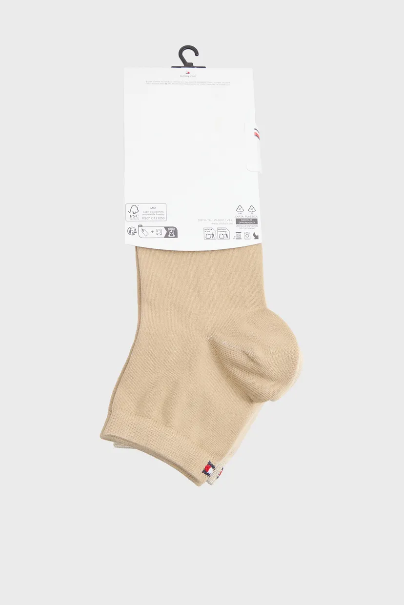 Жіночі бежеві шкарпетки (2 пари) CASUAL SHORT 3