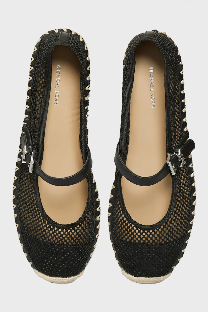 Женские черные балетки BALLET ESPADRILLE 3