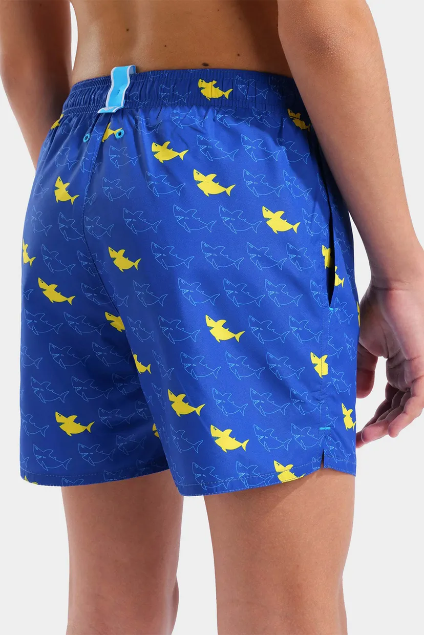 Дитячі сині плавальні шорти з візерунком WATER PRINTS BEACH BOXER AO 5
