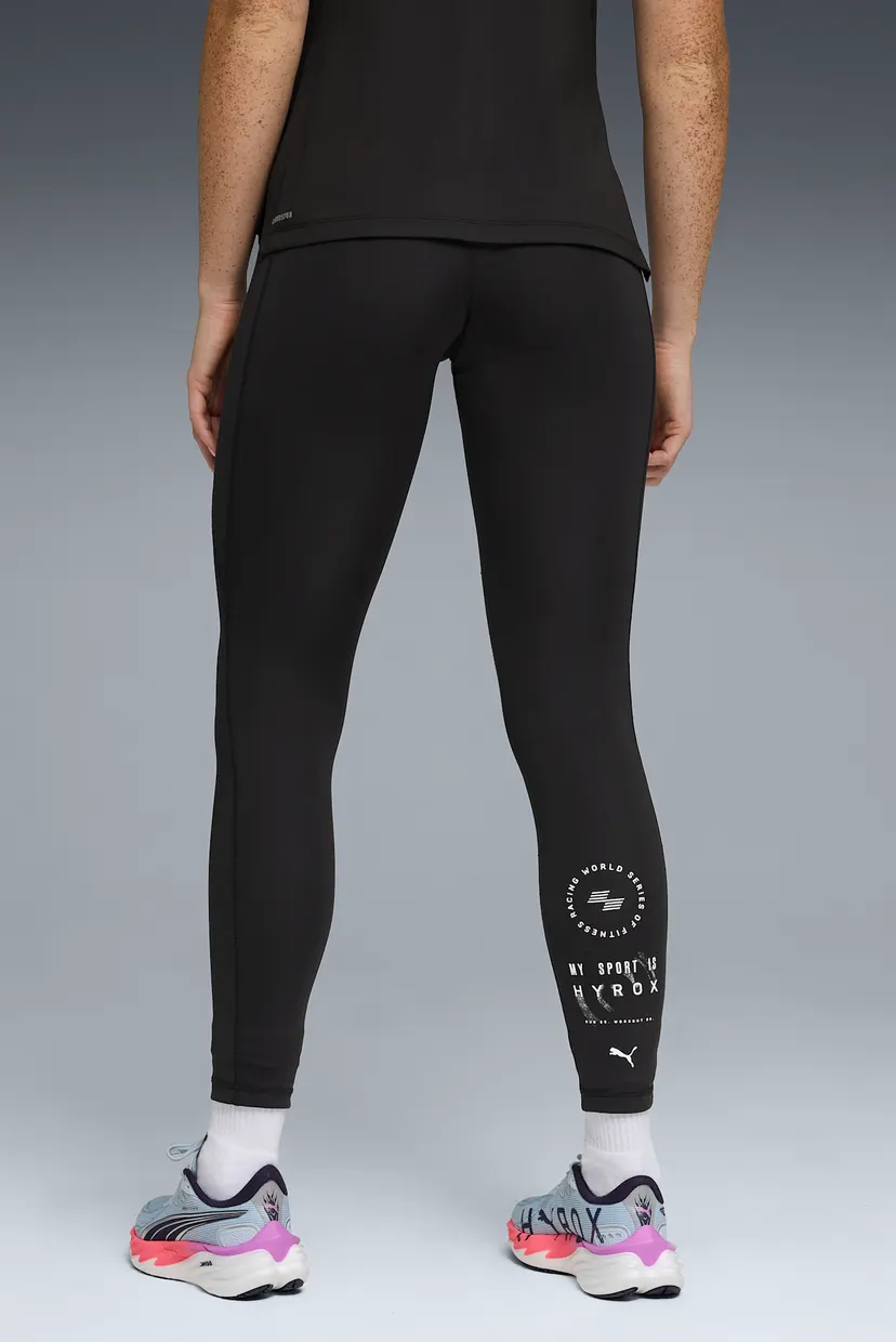 Женские черные тайтсы PUMA x HYROX Essentials Tights Women 4