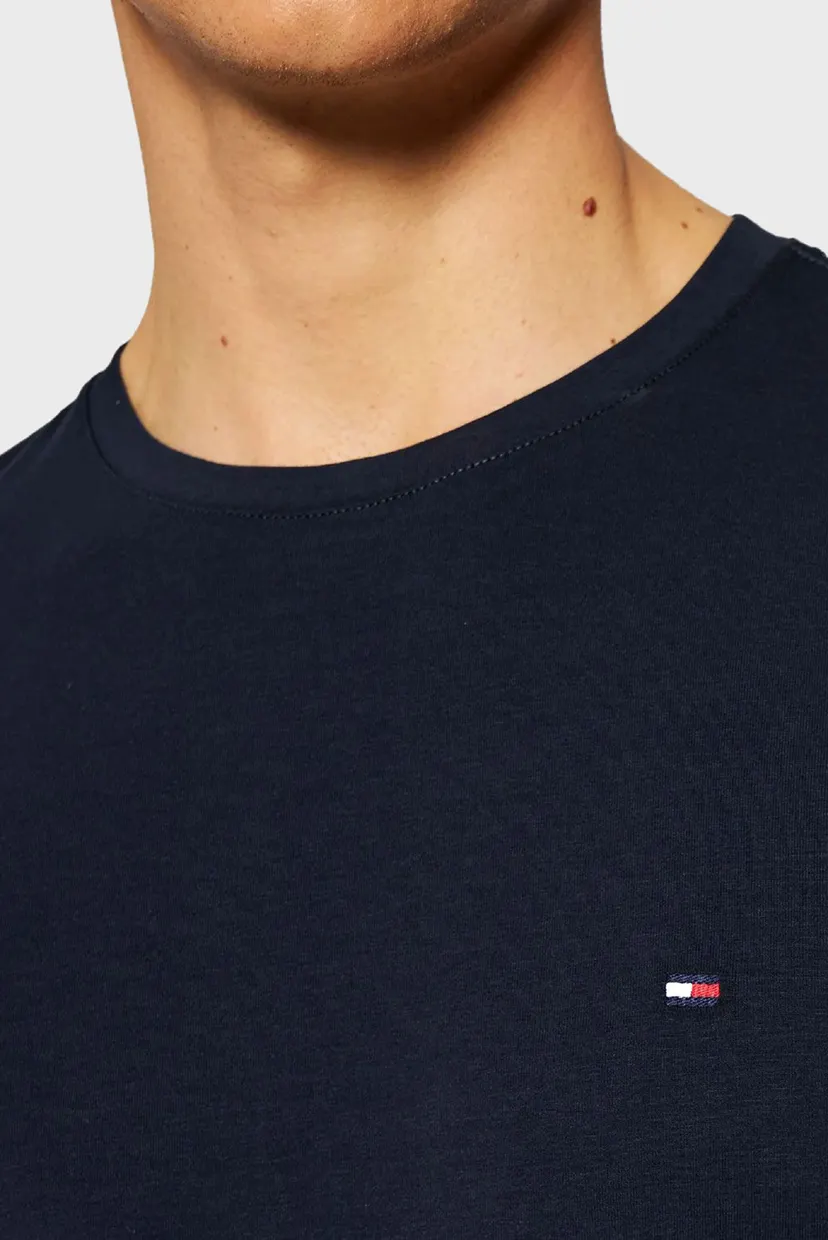 Чоловічий темно-синій лонгслів STRETCH SLIM FIT 3