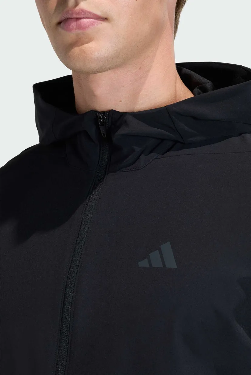 Мужское черное худи D4T WORKOUT FULL-ZIP 4