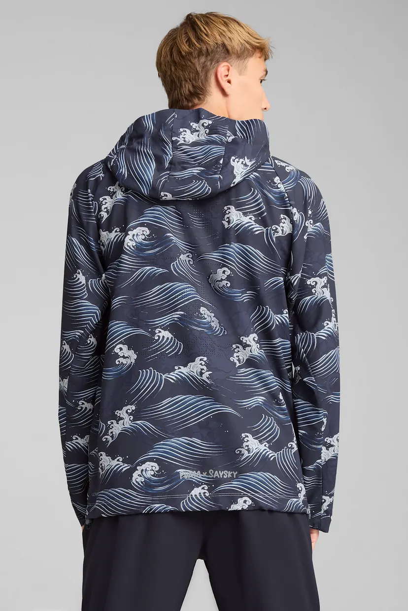 Чоловіча темно-синя вітровка з візерунком PUMA x SAYSKY Graphic