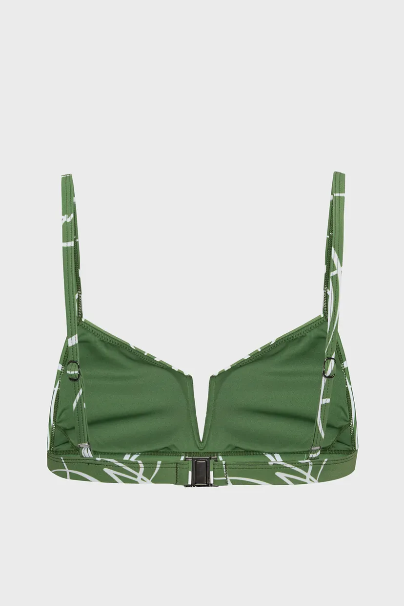Жіночий зелений ліф від купальника з візерунком KARL CIRCLE V-WIRE BIKINI TOP 6
