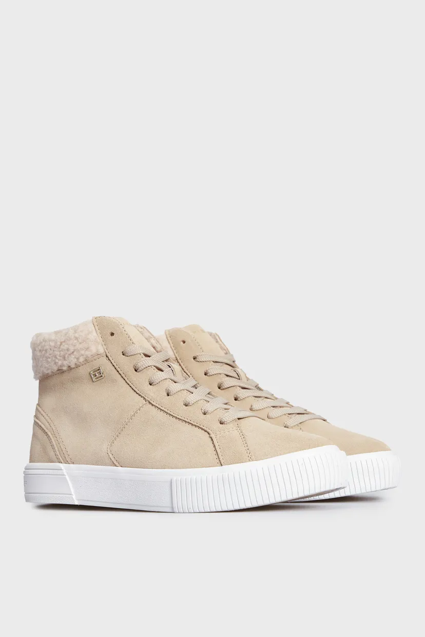 Жіночі бежеві замшеві хайтопи VULC SUEDE SNEAKER HI 3