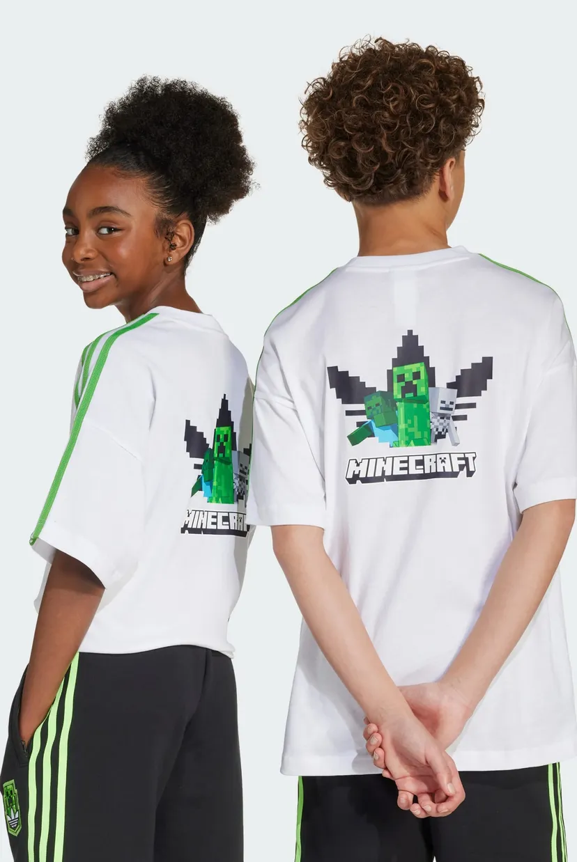 Детская белая футболка adidas x Minecraft Kids 3