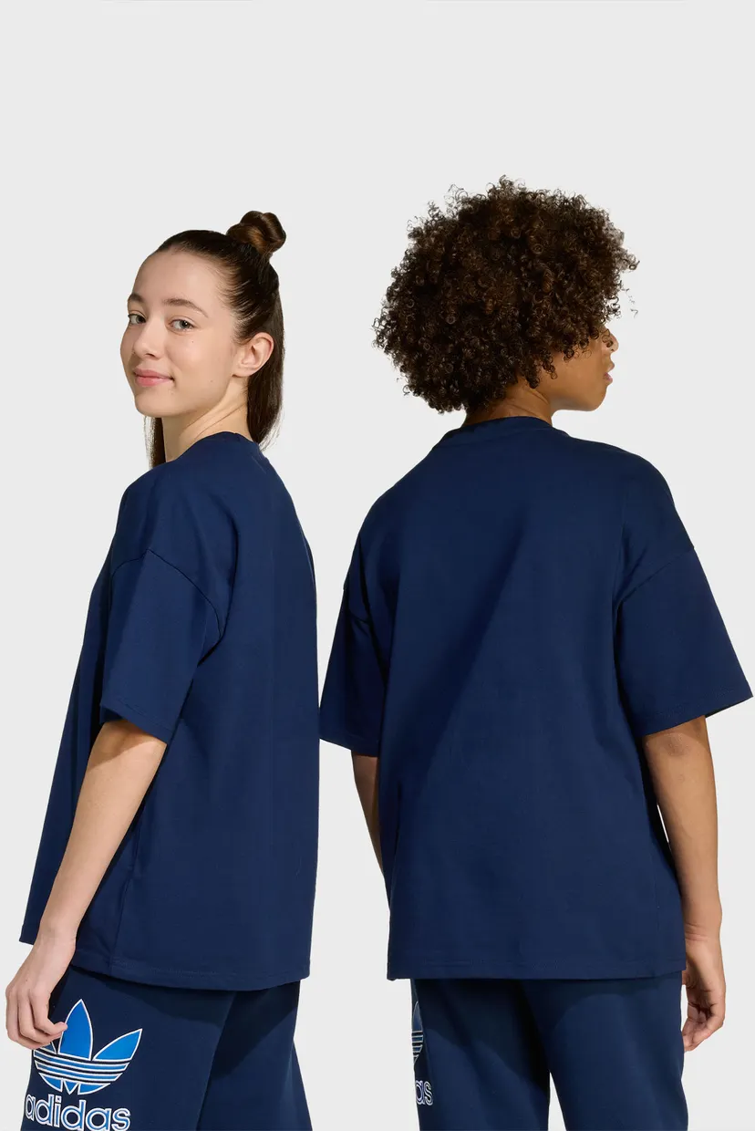 Дитяча темно-синя футболка Oversize Trefoil 3