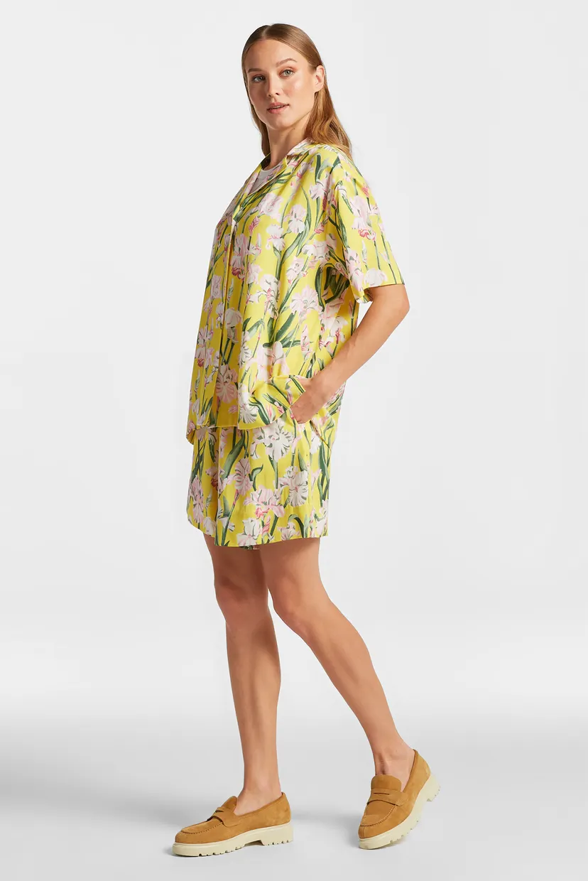 Жіноча жовта блуза з візерунком REL IRIS PRINT SS PYJAMA 5