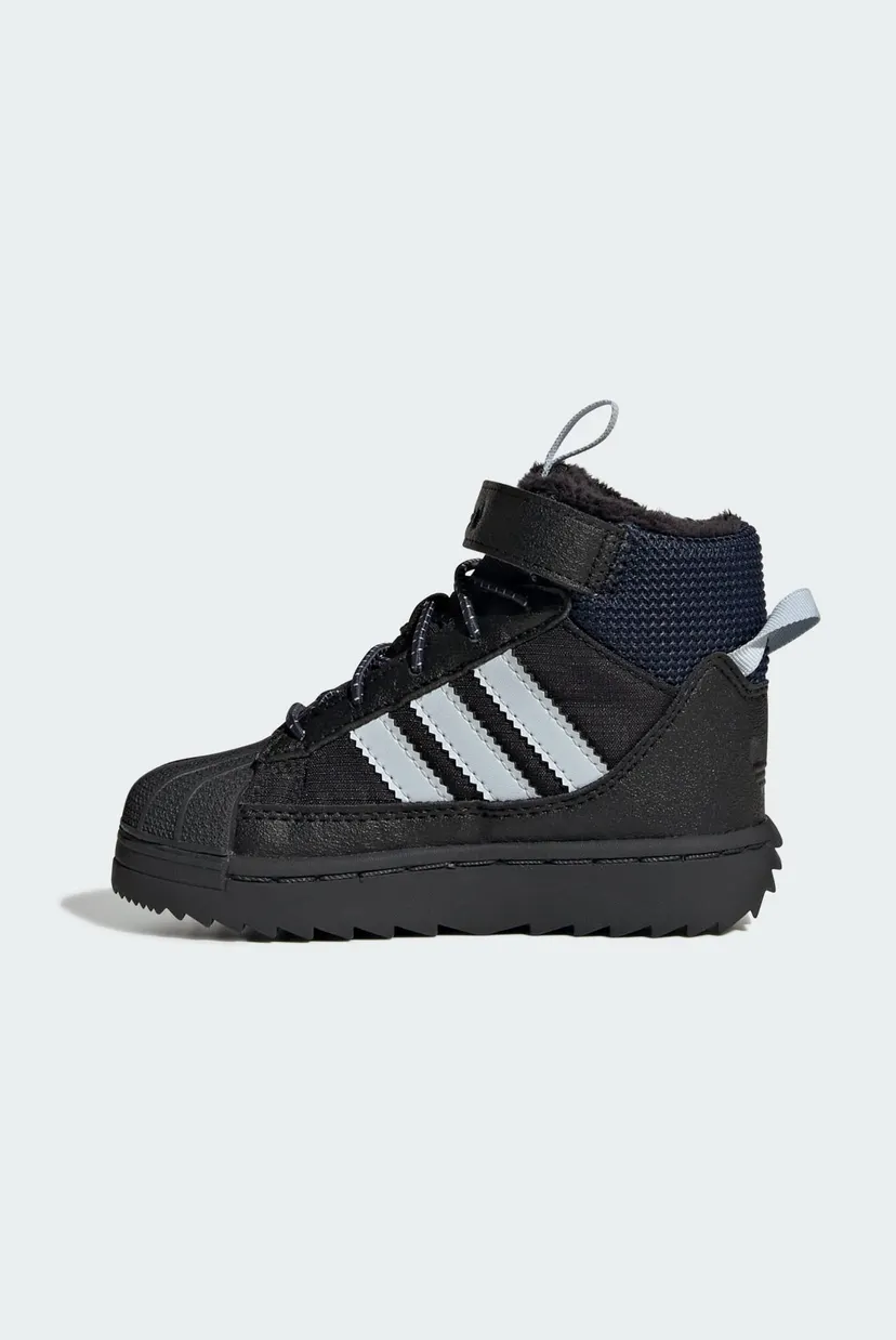 Детские черные хайтопы Superstar Winter Trek Kids 6