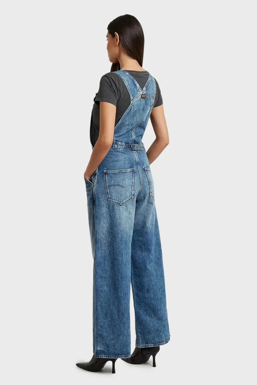 Жіночий синій джинсовий комбінезон Dungaree 5
