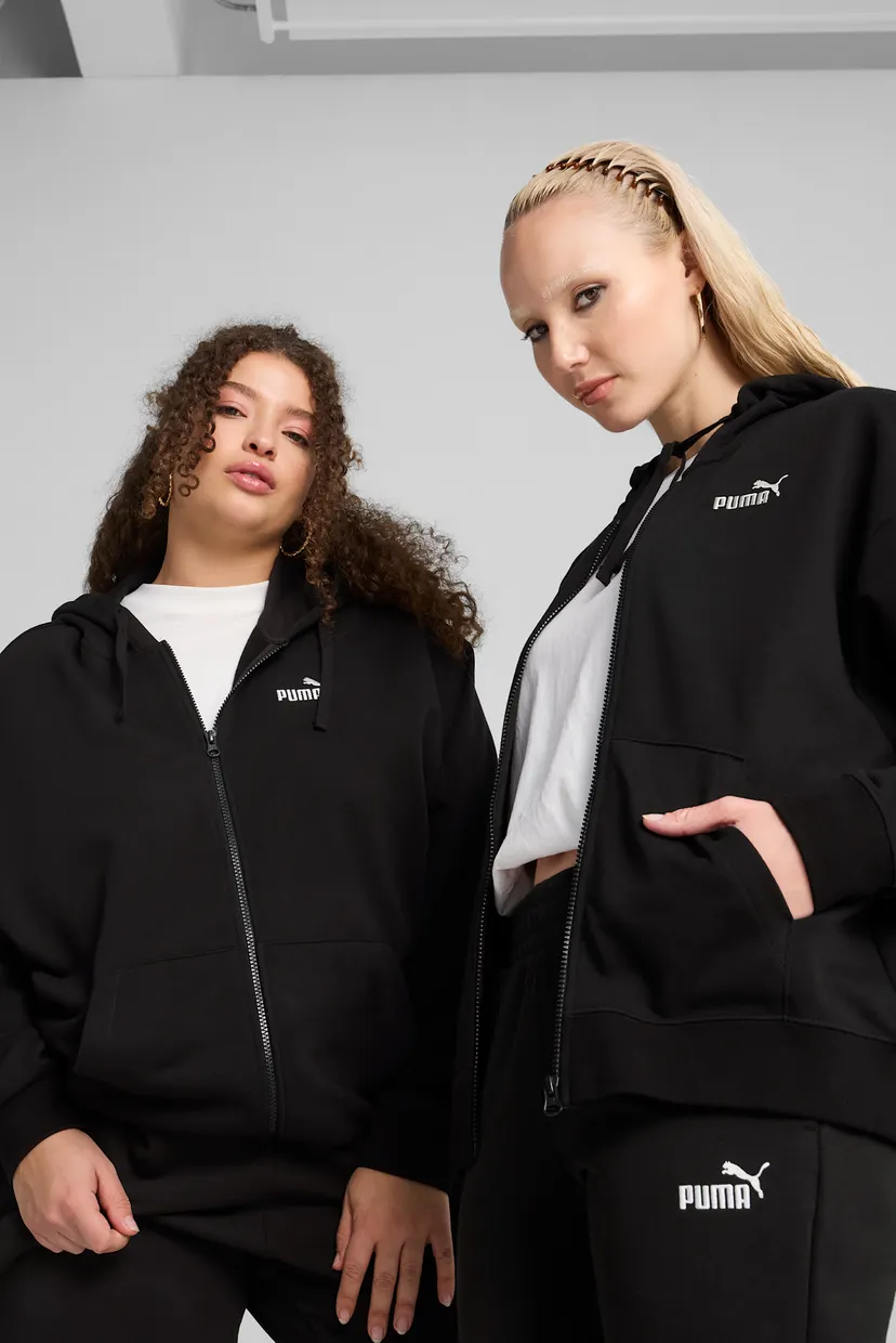 Женское черное худи ESS Small No. 1 Logo Comfort Full-Zip Hoodie