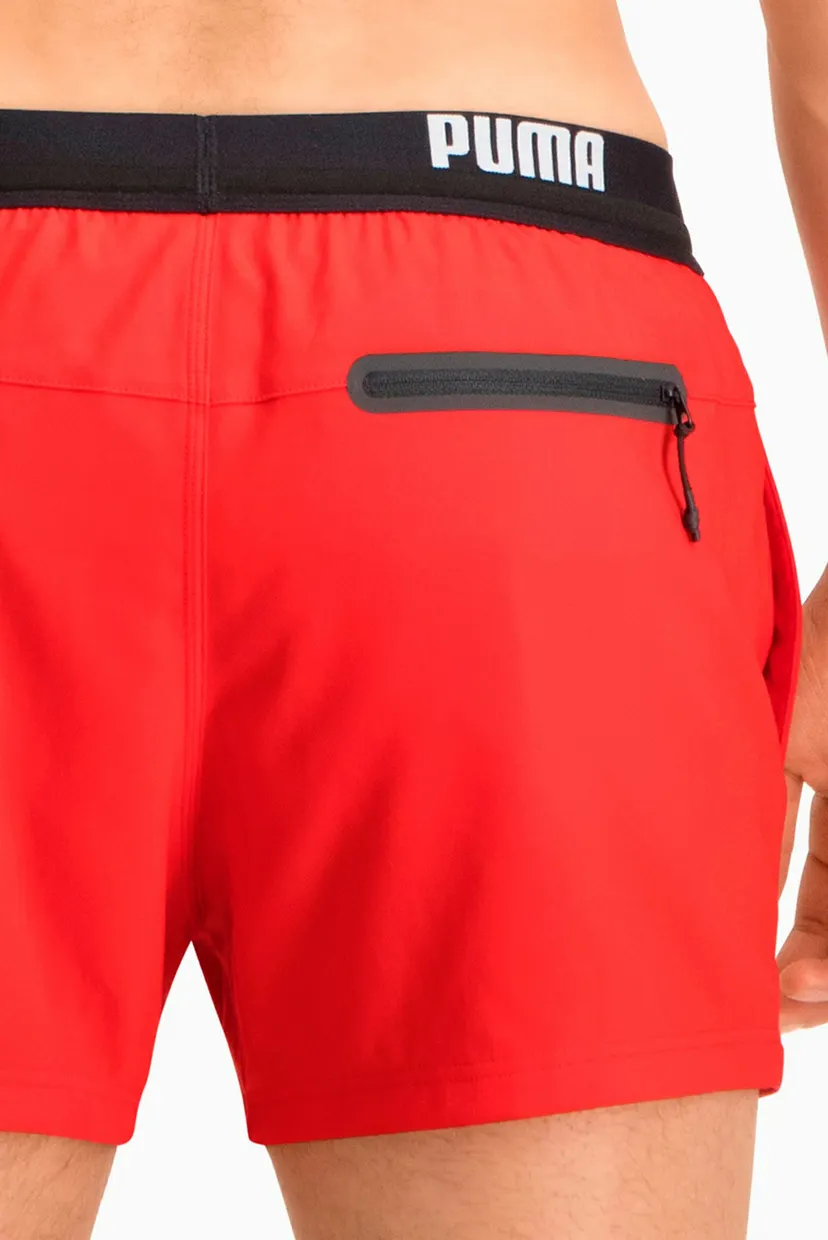 Мужские красные плавательные шорты PUMA Swim Men Logo Short Length Swim Shorts 5