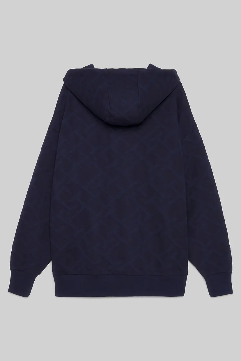 Мужское темно-синее худи с узором THC AMD HOODIE 7