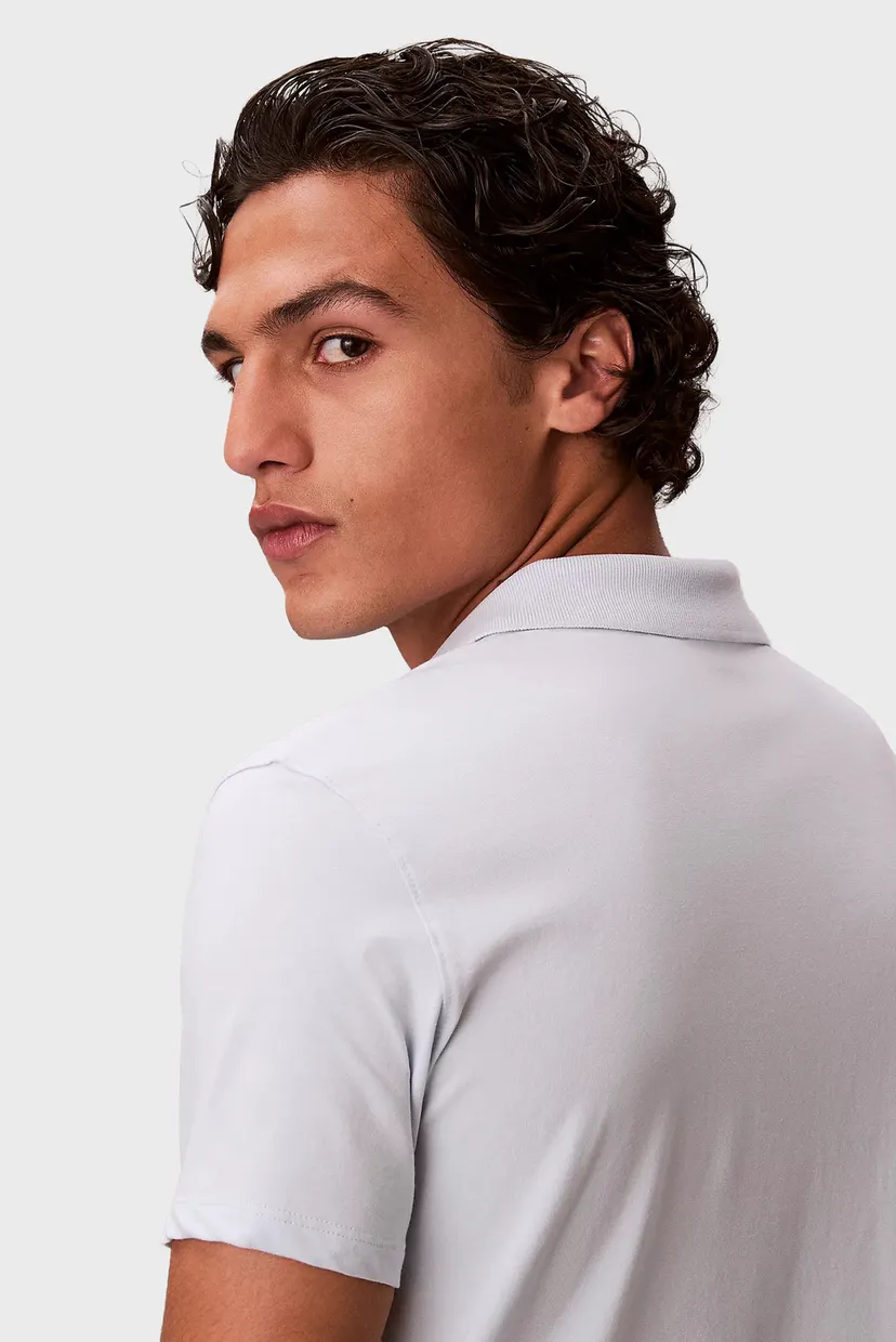 Чоловіче блакитне поло SLIM STRETCH 6