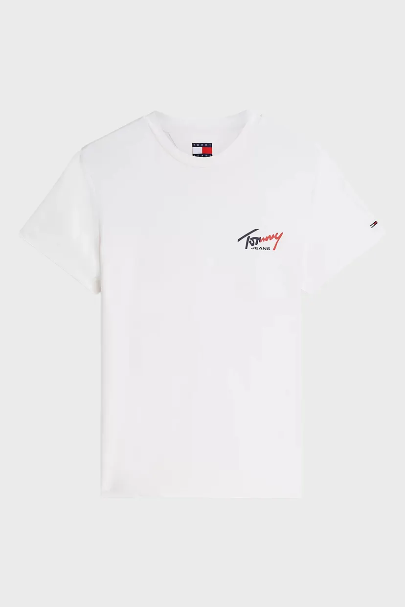 Чоловіча біла футболка SLIM SIGN CHEST SS TEE EXT 5