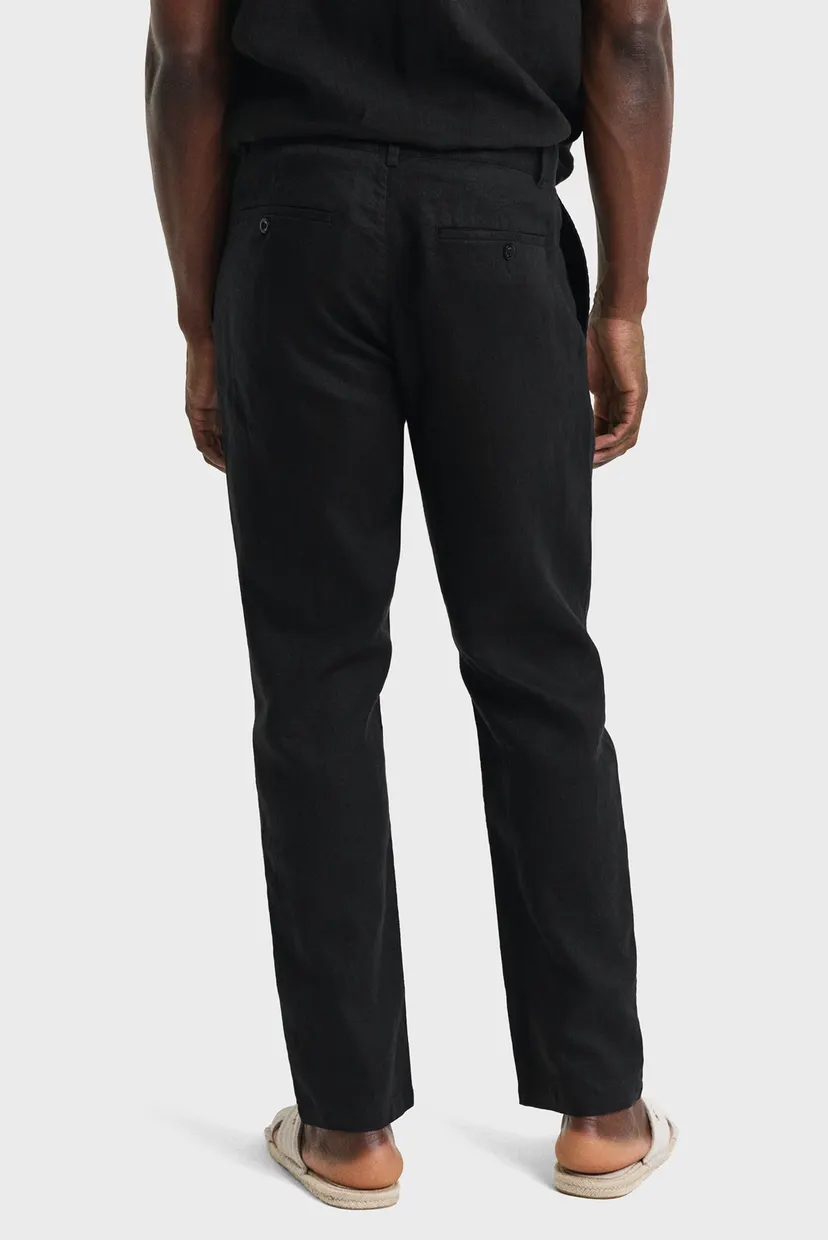 Мужские черные льняные брюки RELAXED LINEN DS PANTS 4
