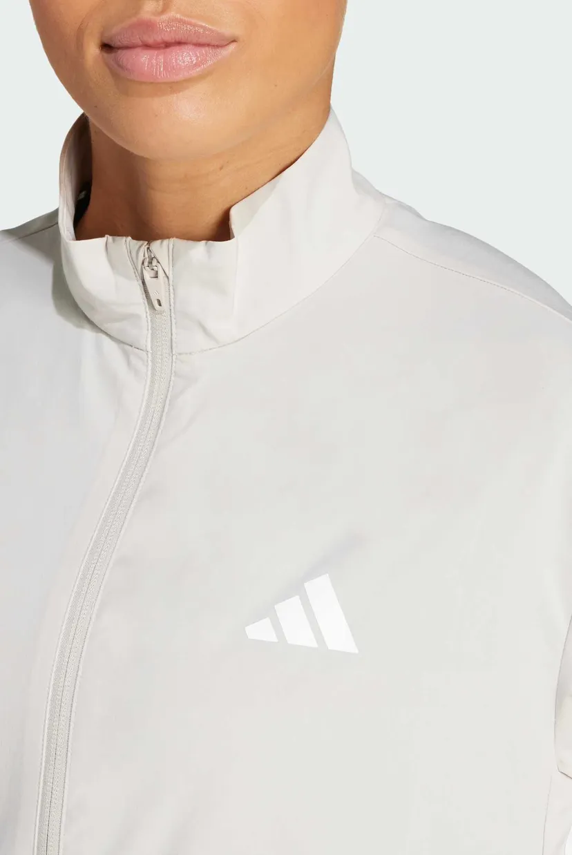 Женская бежевая спортивная кофта Train Essentials 3-Stripes Woven Warm-Up Jack 4