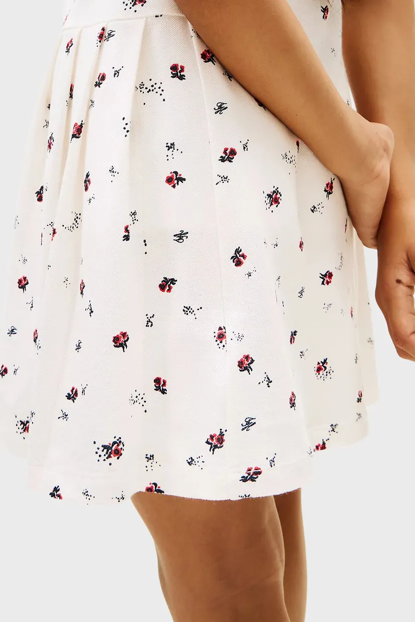 Детское белое платье с узором PLEATED 4