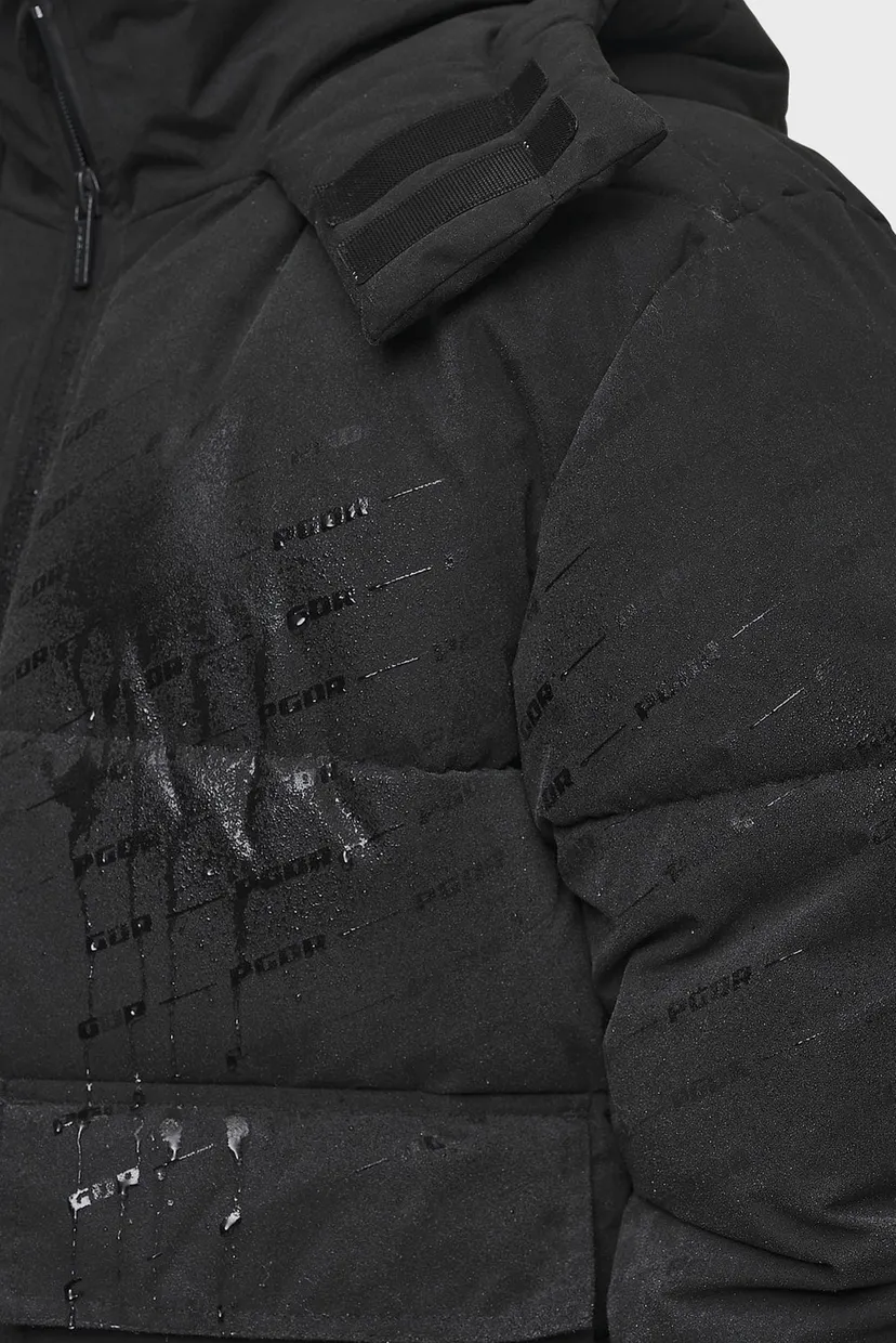 Мужская черная куртка CARVEL WATER-REACTIVE LOGO PUFFER JACKET 6