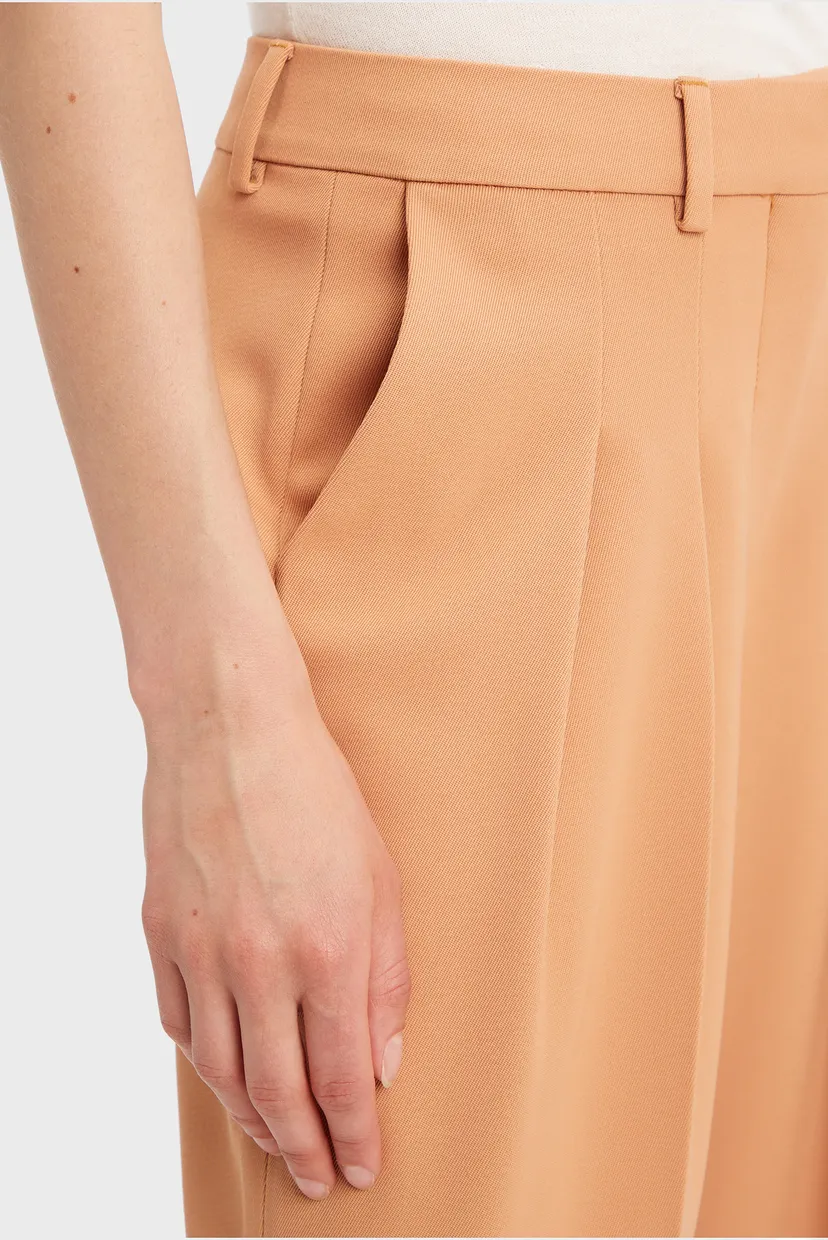 Жіночі помаранчеві брюки WOOL TWILL PLEATED STRAIGHT PANT 6
