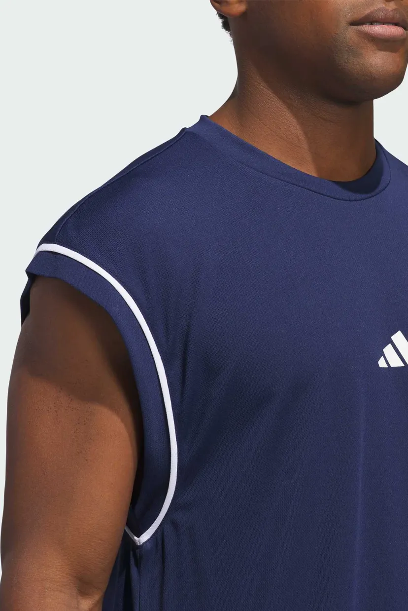 Мужская темно-синяя майка adidas Basketball All-World Sleeveless 4