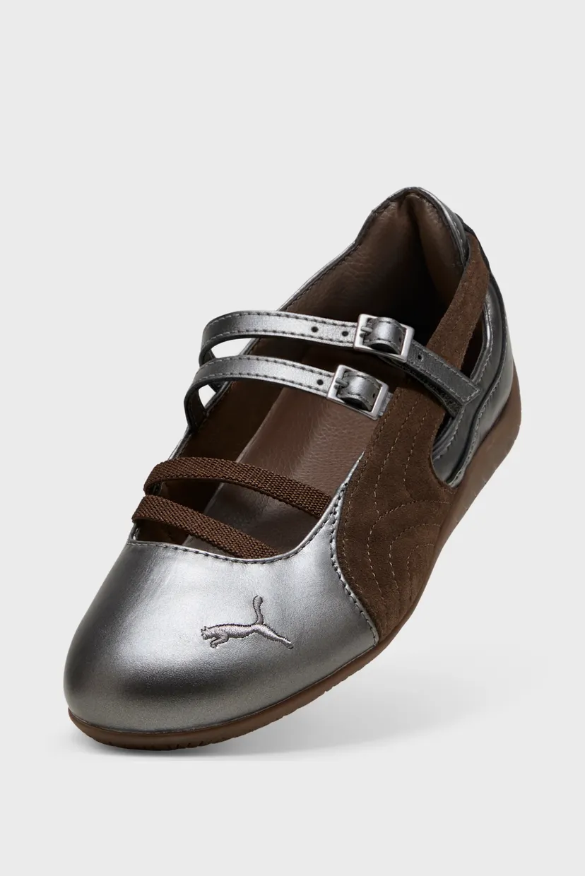 Женские коричневые  кожаные балетки Speedcat Lux Ballet Sneakers Women 6