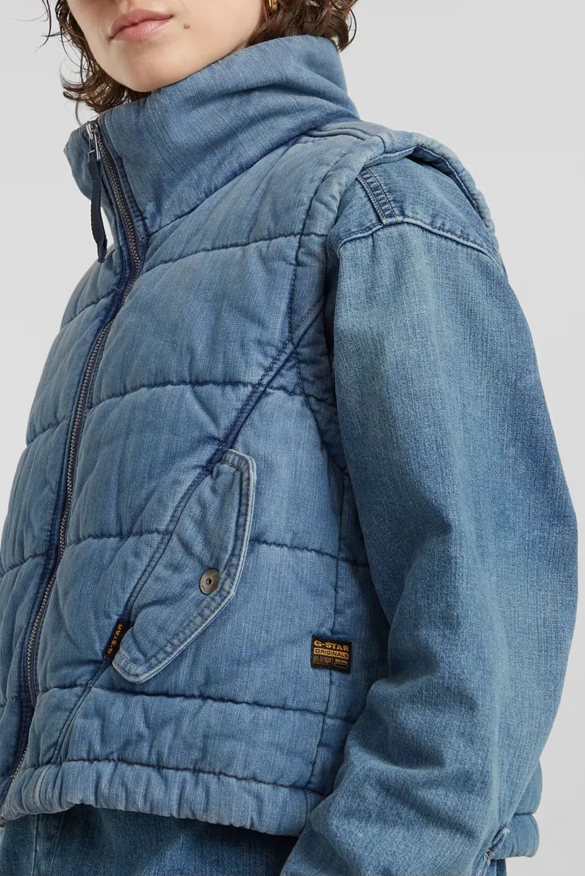 Женский синий джинсовый жилет Padded Mae vest wmn 4