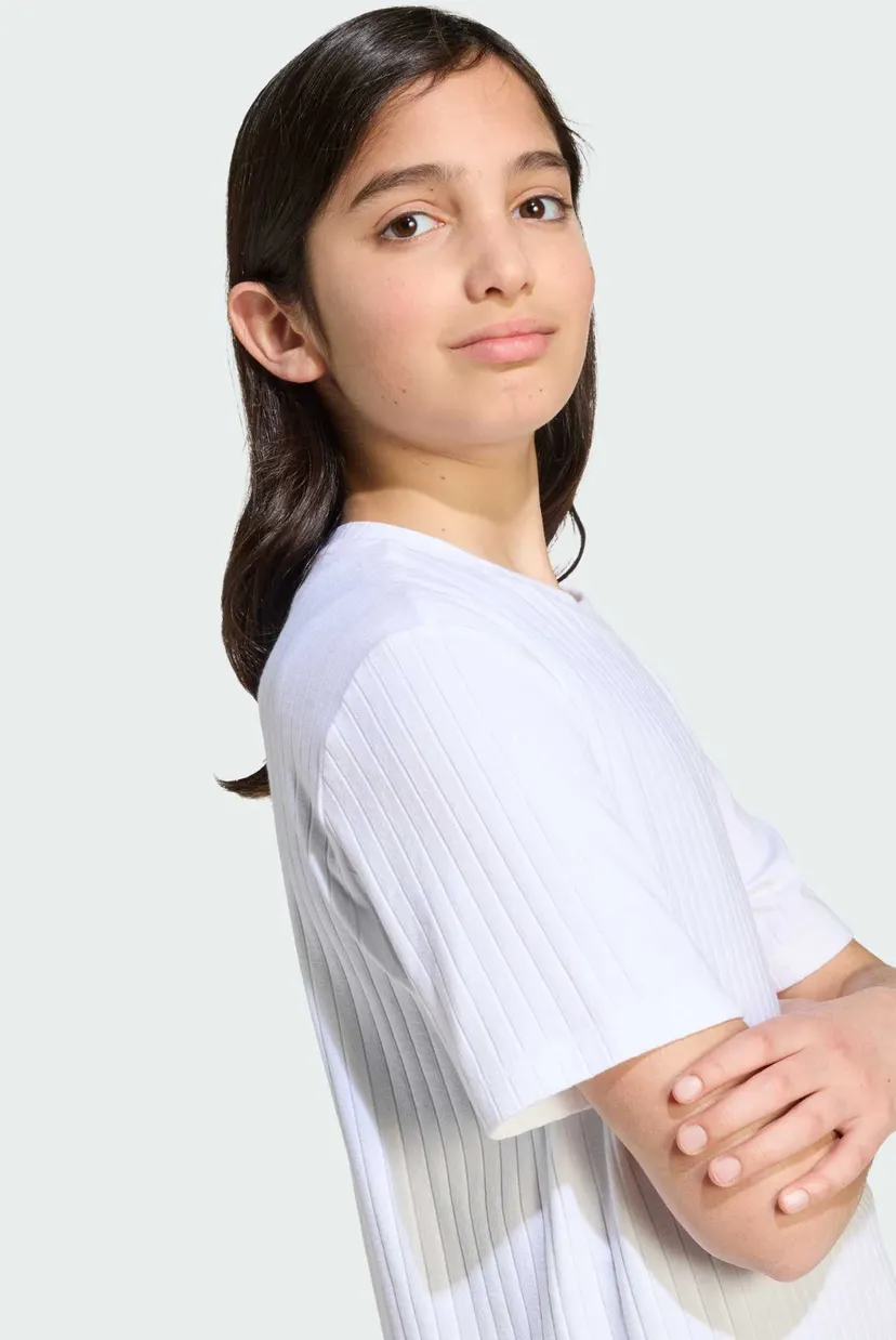 Дитяча біла футболка Wide Rib Kids 5