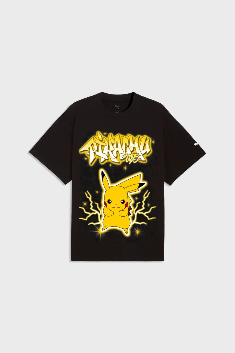 Чоловіча чорна футболка PUMA x POKÉMON Pikachu Oversized Tee Men 4