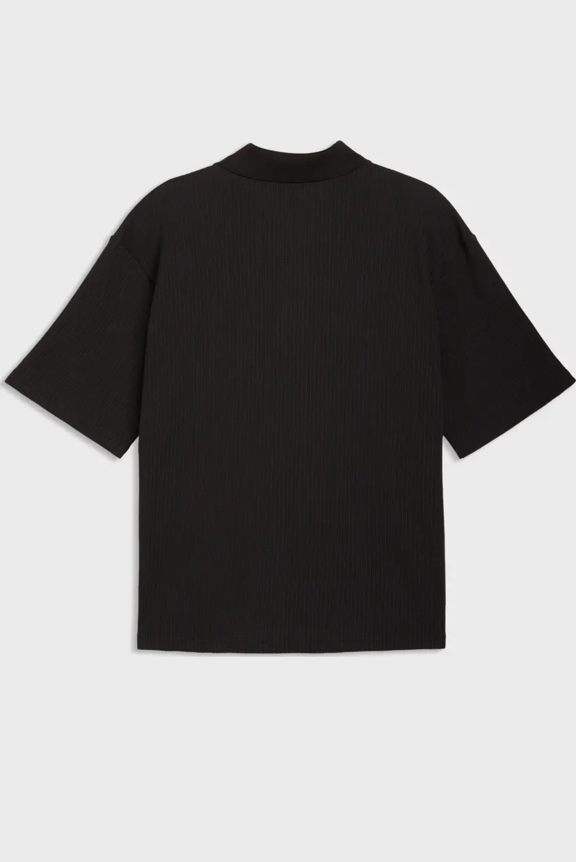 Чоловіче чорне поло Wardrobe Essentials Boxy Polo Men 5
