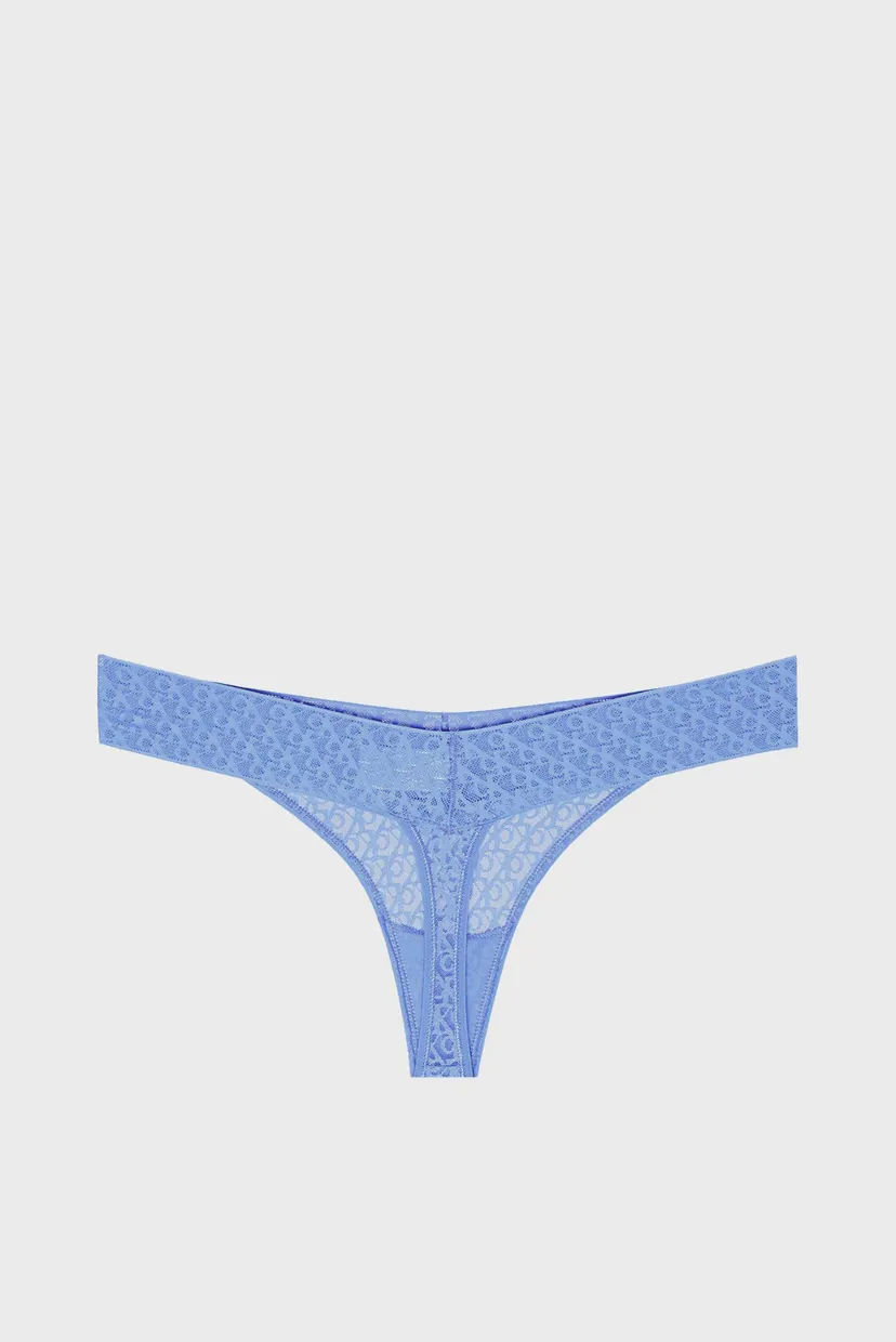 Женские голубые трусики с узором LOW RISE THONG 7