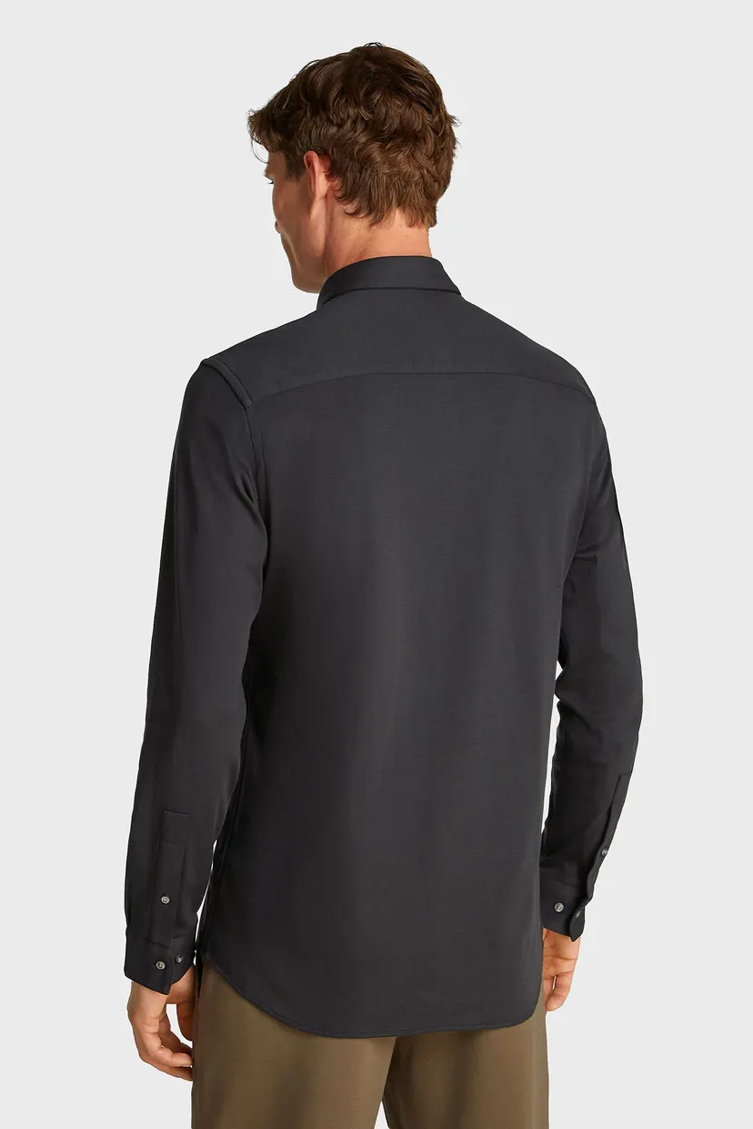 Мужская черная рубашка SMOOTH COTTON JERSEY SHIRT 3
